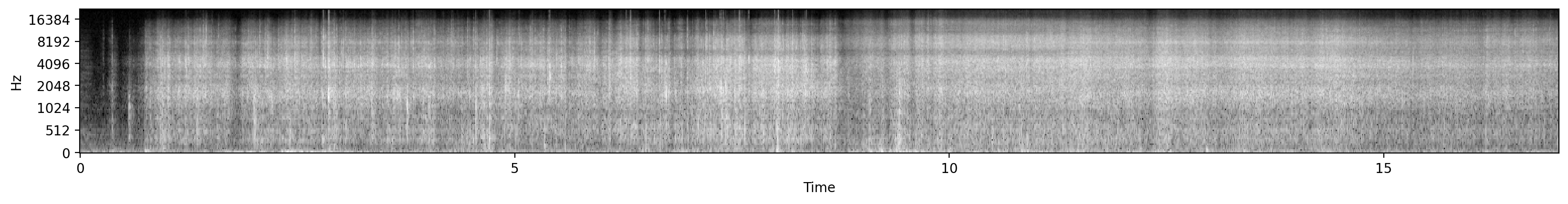 ガサゴソ音のメルスペクトログラム